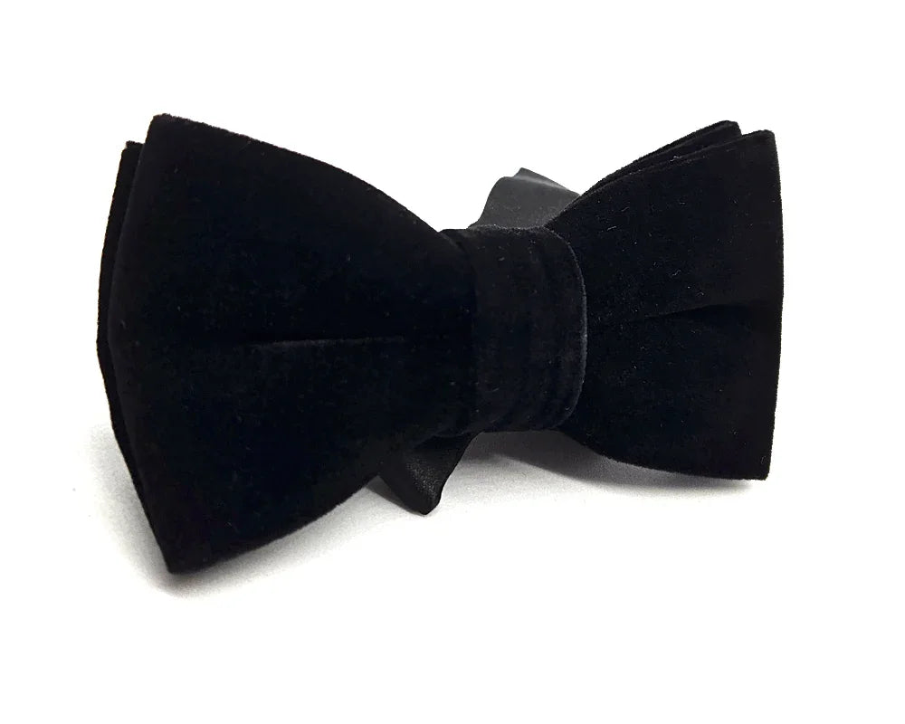 Pajarita Terciopelo Negro