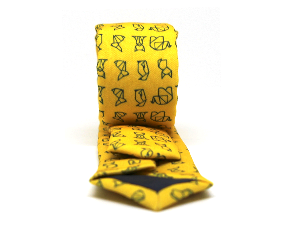 Corbata Origami Mostaza