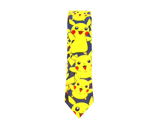 Corbata Pikachu fondo gris